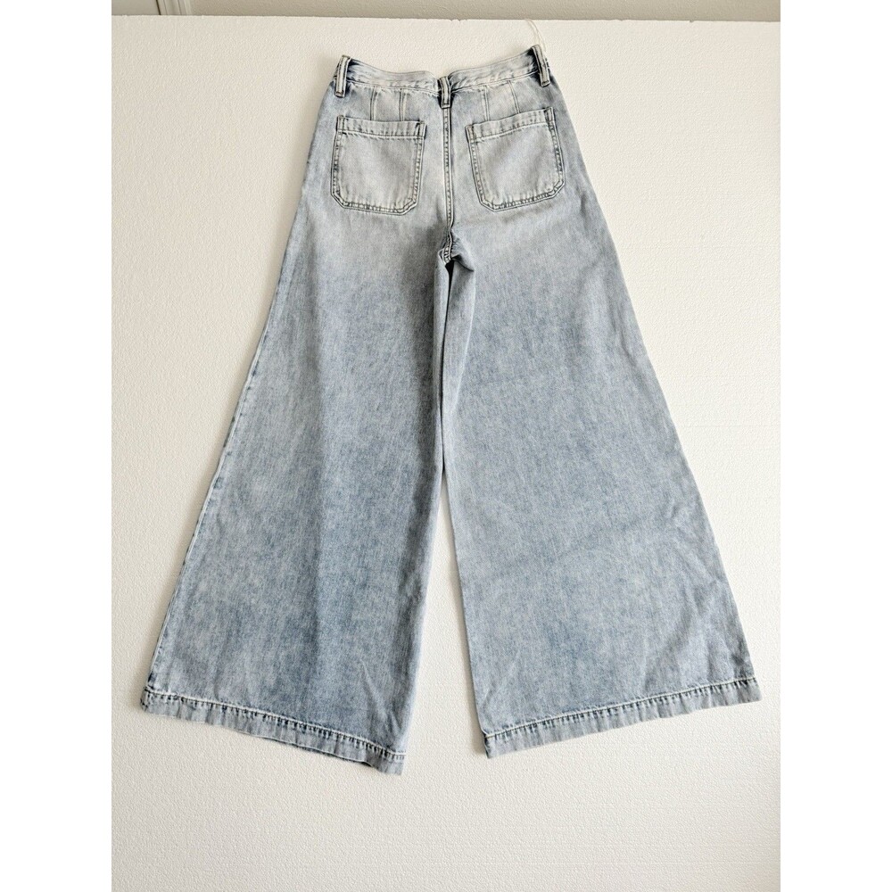 KenCan Rosanna Ultra High Rise Wide Leg Womens Size 3 / 25 Light Wash Jeans